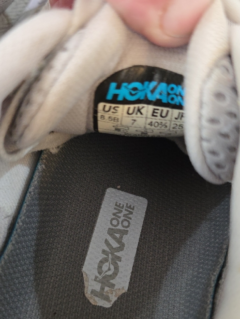 Hoka Arahi 5 Womens Pale Gray Cushioned Running Sneakers Size 8.5 - Picture 9 of 10